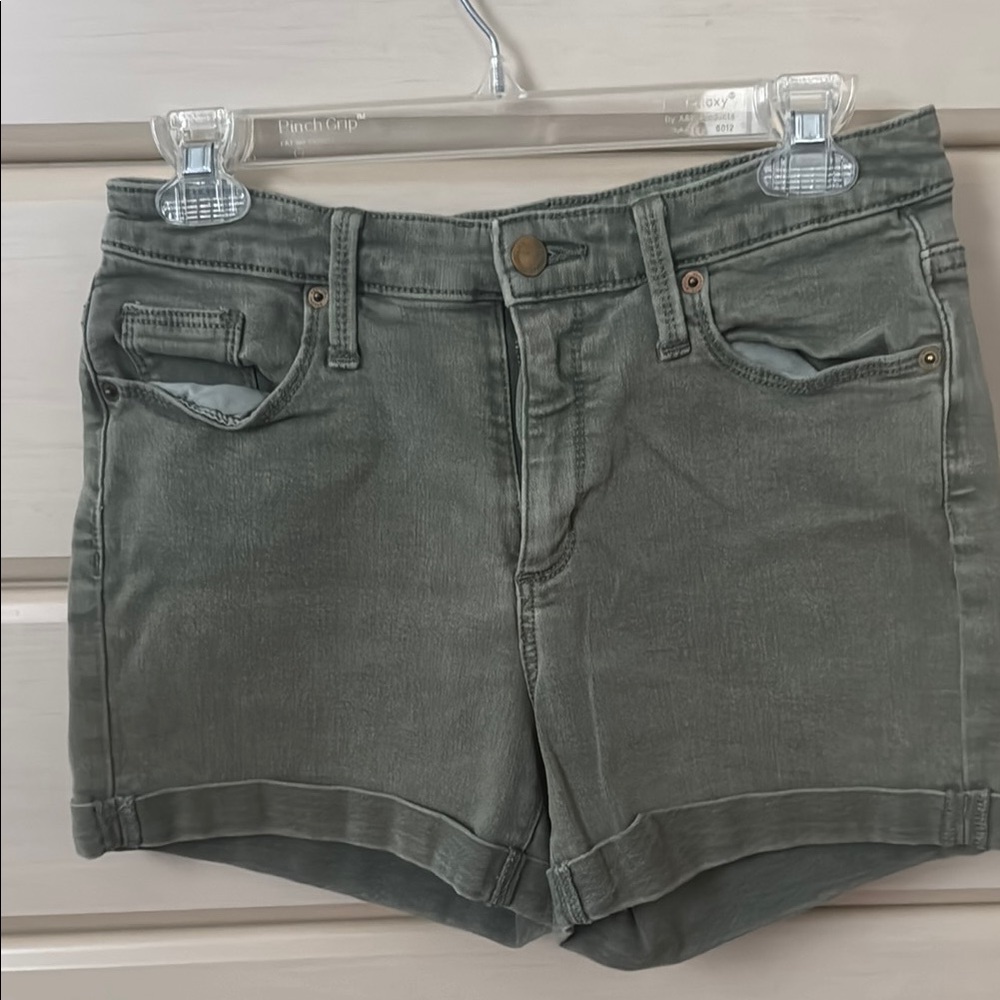 Hollister Green Jean Shorts Mid-Length Casual